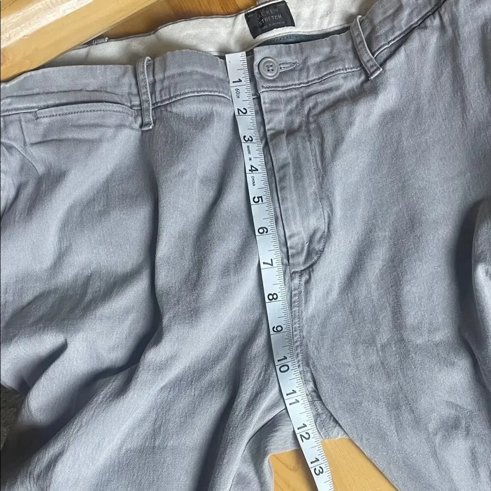 J.Crew 484 Slim-fit stretch gray chino pants men's 42X34
